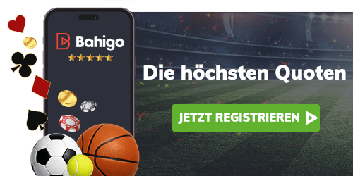 Wettanzeige mit hohen Quoten und Sportsymbolen